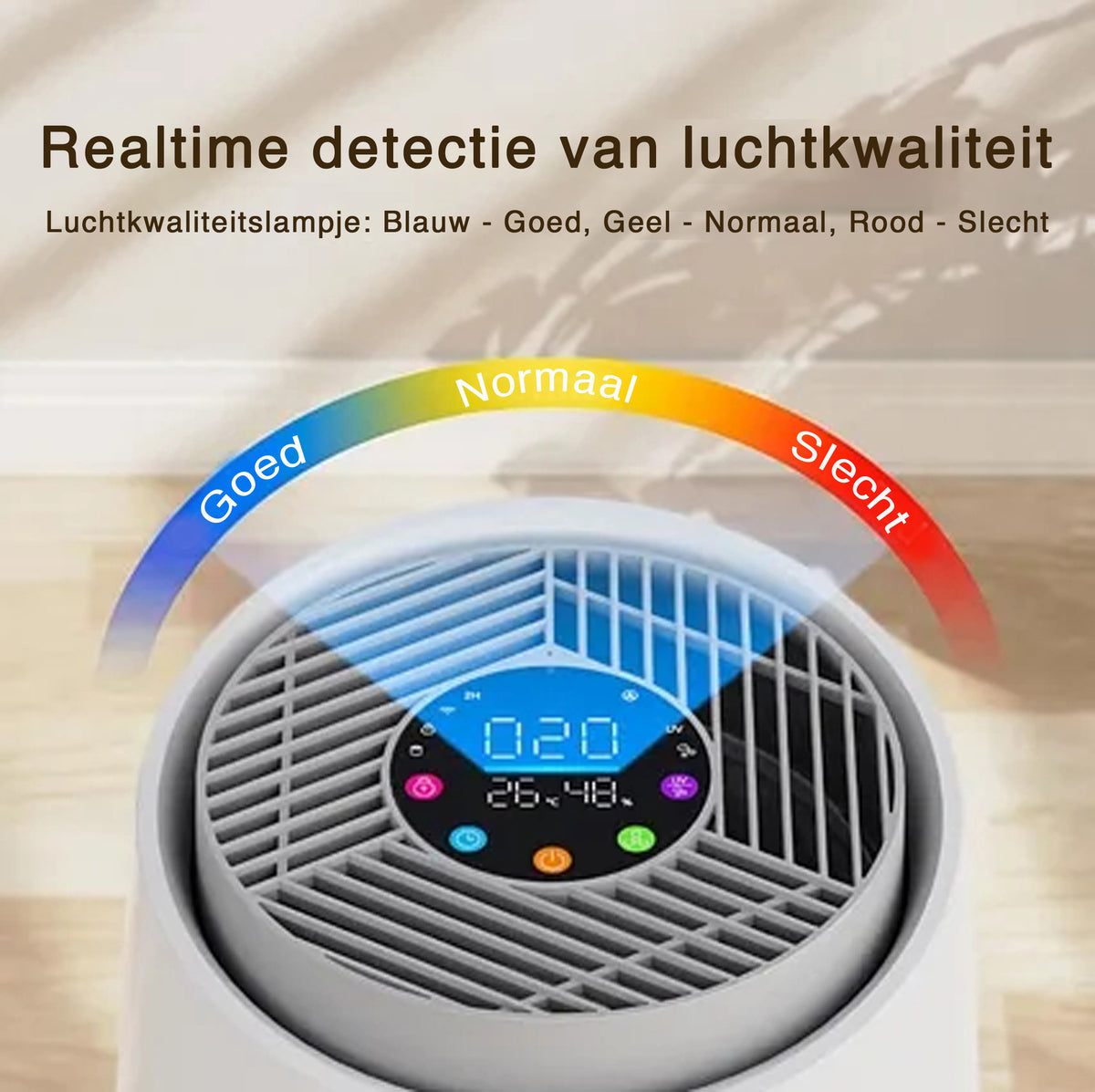 Veoair AirMax slimme luchtreiniger luchtreiniger met luchtkwaliteitslampje