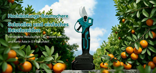 Avreno Akku Astschere beim Schneiden eines Astes