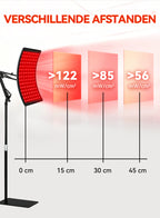 Norexo Red Therapy Light afneembaar paneel, mobiele weergave